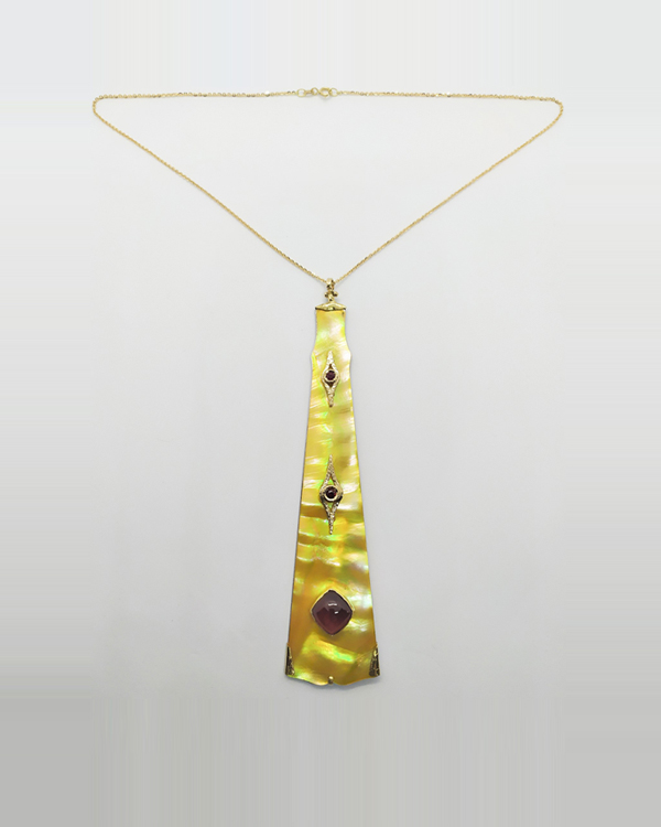 Collana Ventaglio Giallo [Unique Piece] – Gioielli Artigianali Fiorentini